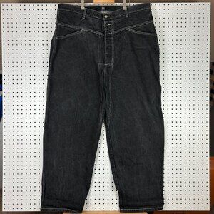 Girbaud Black Baggy 90s Jeans 44x34 Cargo Stash Skate Punk Wide Leg Grunge READ